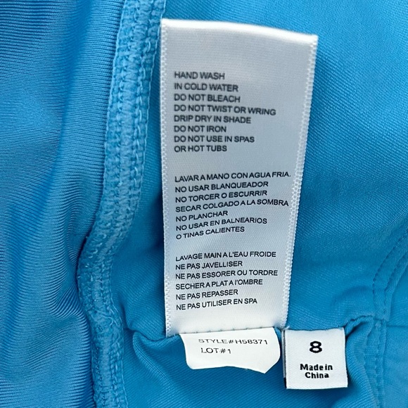 BEACH HOUSE EMMA Women’s Swim Boy Short Skort Sky Blue ZipPocket Full Coverage 8 - Picture 5 of 10